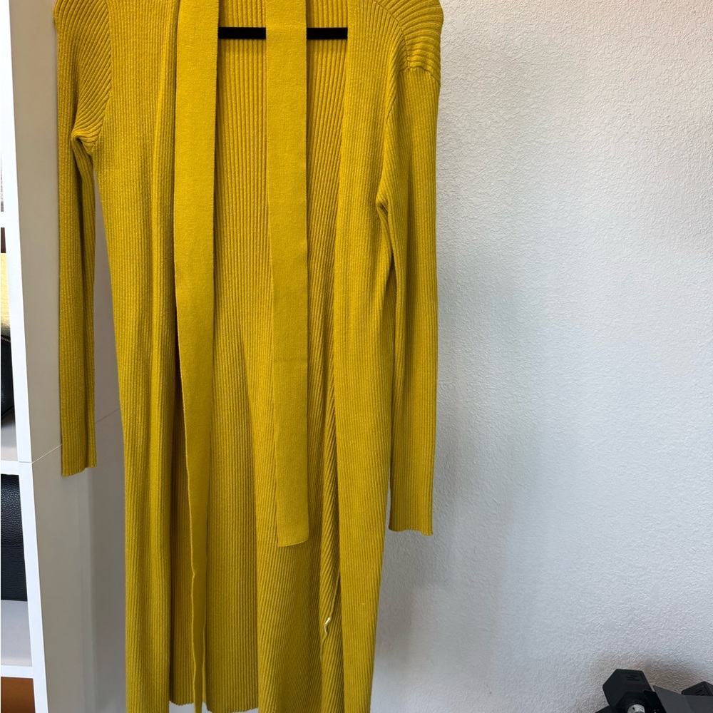 Forever 21 Mustard Yellow Long Cardigan Sweater